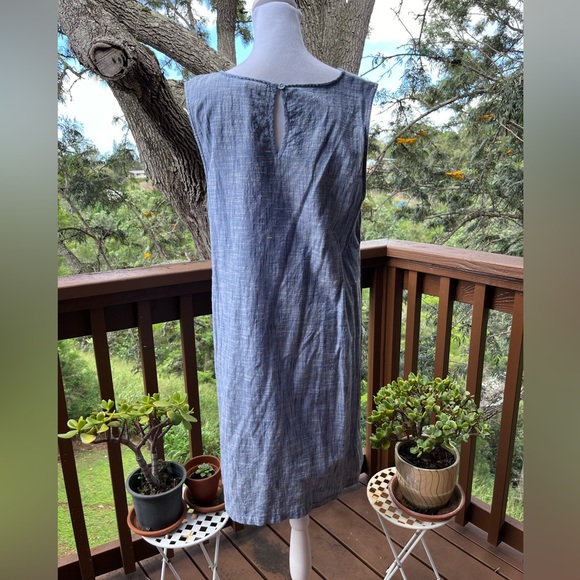 Mata Traders Fresco Chambray Shift Dress Size L - Picture 2 of 6